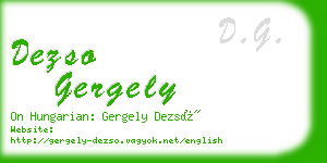 dezso gergely business card